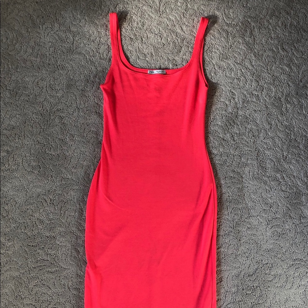 Zara Bodycon Neon Pink Dress